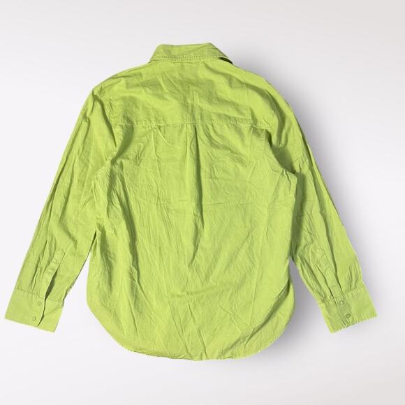 Massimo Dutti Button Up Shirt Womens Size 8 Green‎ Casual Minimalist - Picture 6 of 9